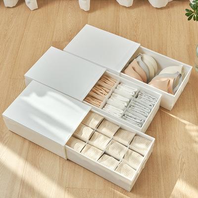 China Pink Folding Underwear Storage Case Bra And Underwear Organizer Plastic Sock Drawer Organizer For Sales for sale