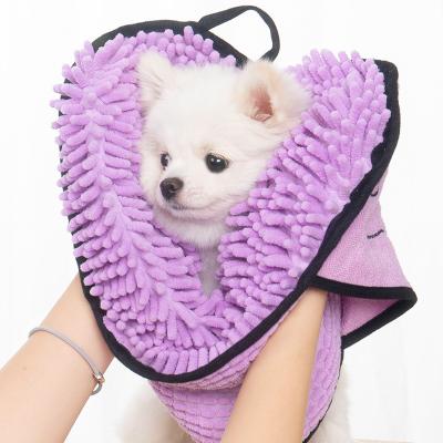 China Super Absorbent Stocked Dog Towel Pet Quick Dry Bath Towel With Hand Pockets Dog Microfiber Towel For Sales for sale