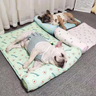 China Self Cooling Dog Cooling Mat Waterproof Pet Cooling Mats With Soft Cushion Portable Pet Pillow Summer Sleep Cooling Pad For Cats for sale