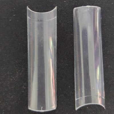 China Flexibility No C Curve 44mm XXL Square Nail Tips Clear Half Cover Custom LOGO Nail Tips for sale