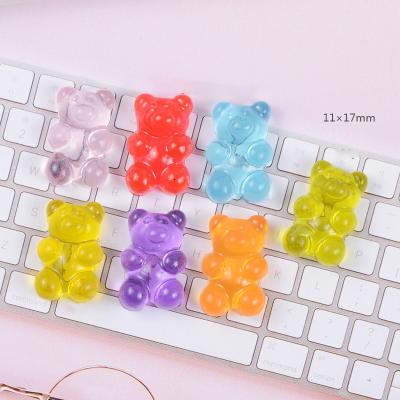 China Happy Flower Kawaii Nail Art Charms Resin Jelly Bear Sun Gummy Bear Nail Decoration 3D Constellation Nail Charms Resin for sale