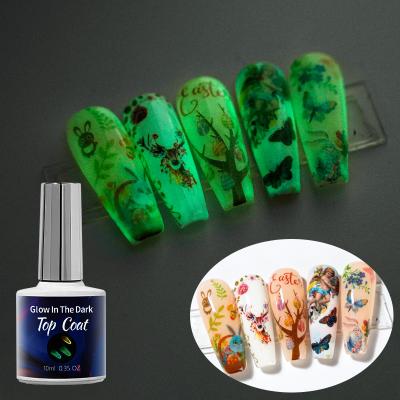 China 10ML/15ML Eco-Friendly Luminous Gel Nail Polish UV Gel Polish Fluorescent Nails LED Decals Glow in Dark Top Coat for sale