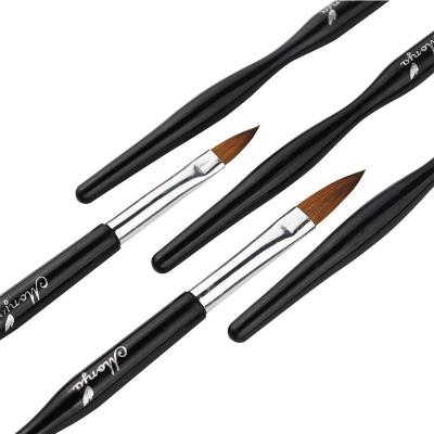 China UV Lamp 90s 5Pcs Set Crystal Carved Nail Pen Set Black UV Gel Carving Powder DIY Brush Acrylic Art Beauty Nail Brush Liquid Nail Pen Drawing for sale