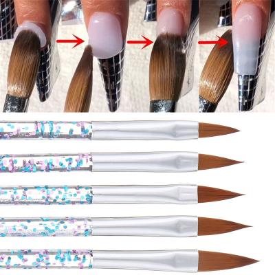 China New 90s 5 PCS /SET UV Lamp Etching Dotting Drawing Painting UV Gel Carving Pen Nail Acrylic Beauty Nail Art Tools Kolinsky Nail Brush for sale