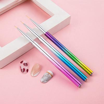 China Nail Brush Box 3Pcs/set Nail Art Detail Brush Detailing Nails Brushes for sale