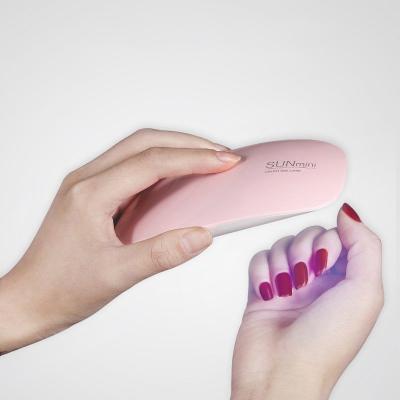 China Mini Nail 6w LED Gel Dryer LED UV Lamp White Pink Fast Cure Portable USB Connect Very Convenient For Home Use Nail Lamp for sale