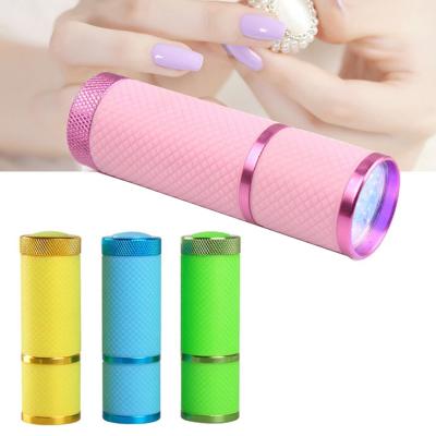 China LED Mini Gel LED Lamp Nail Fast Cure Light UV Led Light UV Dryer For Gel Flashlight 9 LED Portability Nail Dryer Machine Nail Art Tools UV Light for sale