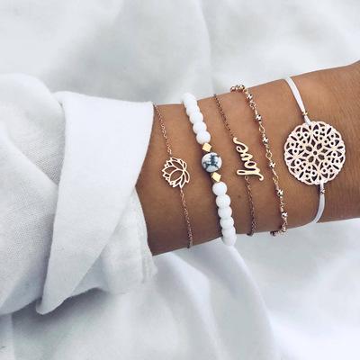 China CLASSIC Boho Rope Bracelets & Bangles For Woman Accessories Bohemian Beaded Jewelry Set Fashion Multilayer Jewelry Women Charm Bracelet for sale