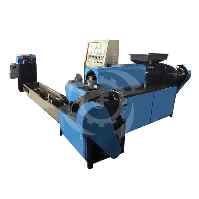 China PP PE film high efficiency water cooling pe film two plastic screw recycling machine for sale