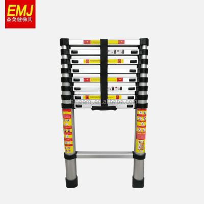 China SGS CE EN131-6 Type Folding Ladders New 3.8M Aluminum Telescopic Ladder With Finger Gap for sale