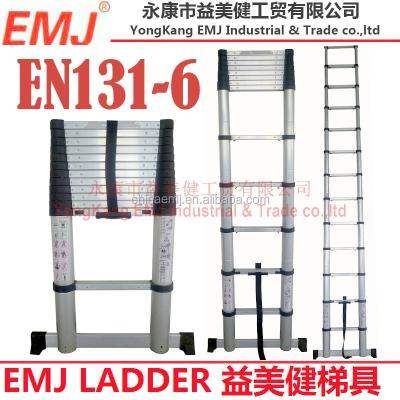 China Aluminum Telescopic Ladders Single Ladder Price 3.8m Telescopic Ladder With EN131-6 for sale