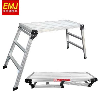 China 100x38cm EMJW04-73 Working Platform Ladder Work Bench Aluminum Portable Folding Step Ladder for sale