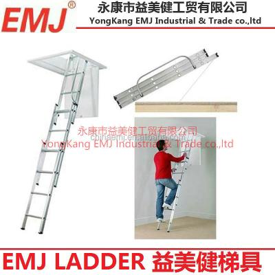 China Insulation Ladders Trace 3 meter floor ladder to floor height 3 section manufactured to EN 14975/SGS. for sale