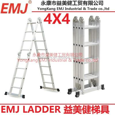 China Multifunctional Aluminum 4x4 Folding Ladders Ladder for sale