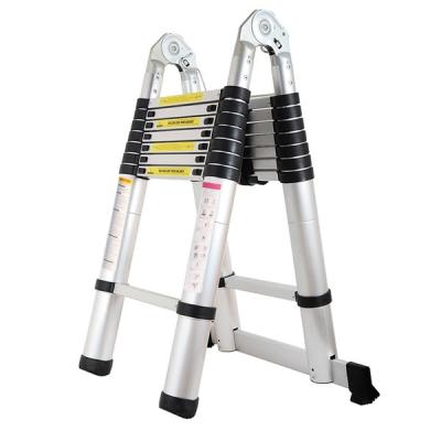 China Aluminum Folding Ladders Attic Folding Extension Double Used Telescopic Ladder Cheap Building Hardware For Sale for sale