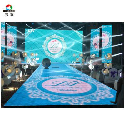 China P3.91 p4.81 indoor led display tracing dance floor led screen wedding interactive dance floor indoor rental led panel for sale