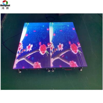 China Indoor Rental Led Display P3.91 Led Video Dance Floor / Tile Stage Display / Led Dance Floor Colorful Led Screen 1r1g1b for sale