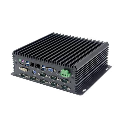 China All C10 DDR3 Aluminum Fanless CPU I3 4120U 2.0GHz Mini Fanless Industrial PC Fanless Industrial PC for sale