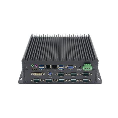 China All C10 DDR3 Aluminum Fanless CPU I7 6650U 2.2GHz Mini Fanless Industrial PC Fanless Industrial PC for sale