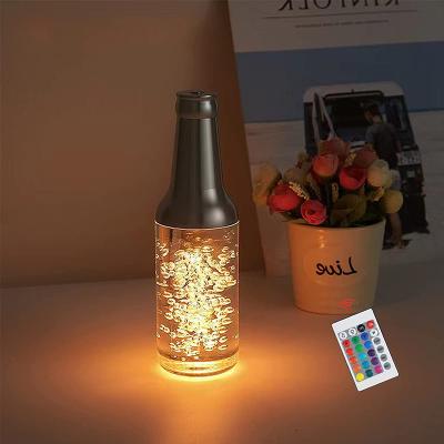 China Modern 16 Colors LED Night Light Remote Control Touch and USB Rechargeable Wine Bottle Light Kids Lights for Kids Friends Gift for sale