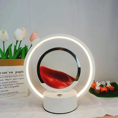 China Modern custom paint lamp dimmable modern sand lamp table bedroom dynamic quicksand lamp ODM&OEM for sale