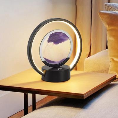 China 2022 Hot Sale Modern Luxury Home Decor Lamp Sand Glass Table Lamp for sale