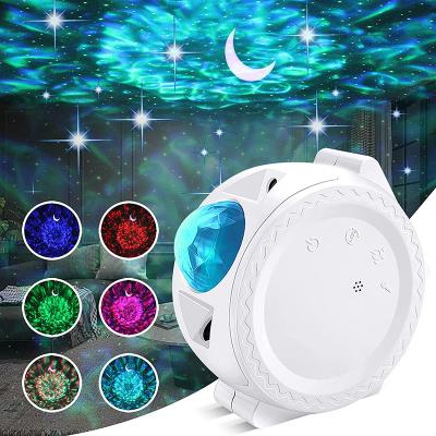 China Full Projection Modern Light Creative Gift Star Star With Nebula Moon Planets Aurora 360 Focusable Star Projector Rotating Lamp for sale