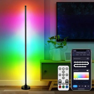 China New Modern Hot Selling 142cm Floor Led Corner Step Recessed Wall Stair Lamp 20w Led Corner Floor Lamp RGB Color Changing Lamp for sale