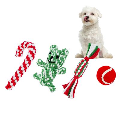 China Xmas Walking Dog Toy Set Christmas Chew Ball Toothbrush Softly Cute Sustainable Custom Goods Training Goods New for sale