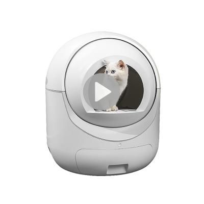 China Viable Semi-automatic Pet Weapon Cat Litter Box Luxury Cat Toilet Training Kit Sandbox Bedding Bedpans For Pet Mascotas Quick Clean Kitten for sale