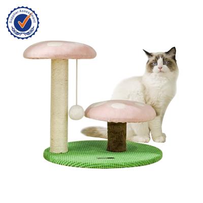 China Natural Frame Modern Luxury Viable Small Cat House Tree Wooden Climbing Cat Accessories Furniture Pet Toy Paradise for sale