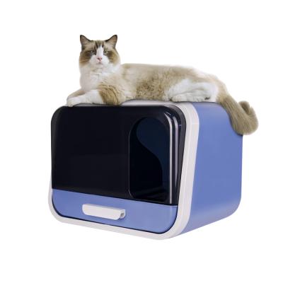 China Cat Litter Box Factory Wholesale Stocked Luxury Cat Litter Box Toilet for sale