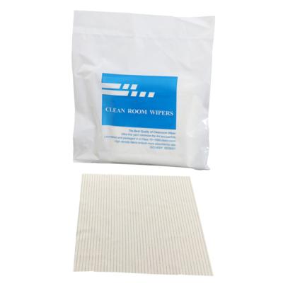 China 1000 Class Stocked Electronic Cleaning Disposable Lint Free Laser Cut 6 x 6inch 100% Polyester ESD Cleanroom Anti-Static Wipers for sale