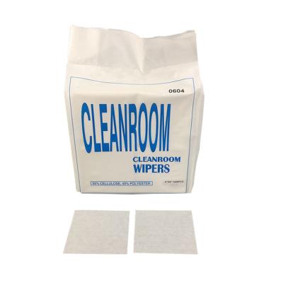 China 0604 Industrial Cleaning Disposable Dustproof Stocked Dry Clean Room Non Woven Clean Cloth for sale