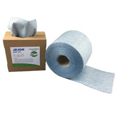 China Reliable High Quality Lint Free Cleanroom Blue Industrial Rag Paper Towel 100% Roll Stocked Polypropylene for sale