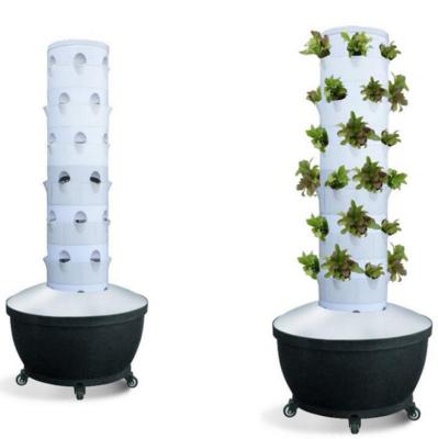 China Easily Assembled Vertical Farm Tower Hydroponics Systems 2021Vertical Growing Hydroponics Systems for sale