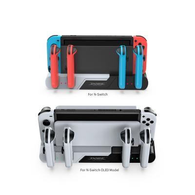 China Multifunctional LED Indicator 6 in 1 Dock Holder Charging Base for Nintendo Switch Controller Charger Station with LED Indicator for sale