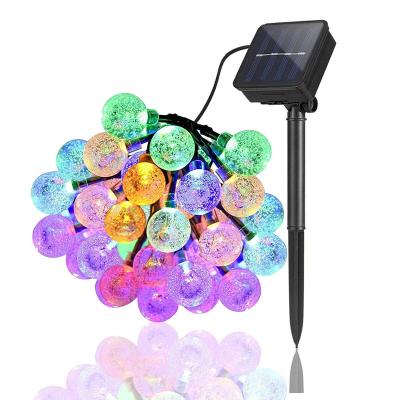 China Solar String Lights 50leds Solar Fairy Lights Holiday Lighting Bubble Crystal Ball String Lights Christmas Decorative Lights Ball for sale