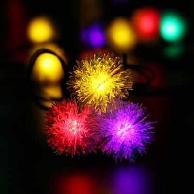 China String Light Led Outdoor Christmas Garden Light Fairy String Lights Furry Sparkle Ball 220V/110V for sale