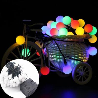 China String Lights Small Christmas Ball Solar White String Lamp Holiday Decoration RGB Outdoor Waterproof Lights for sale