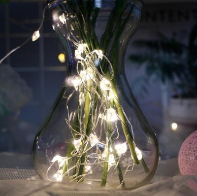 China Hot Sale Indoor Led Fairy Heart Shaped Copper Wire String Light For Home Bedroom Christmas Decoration for sale