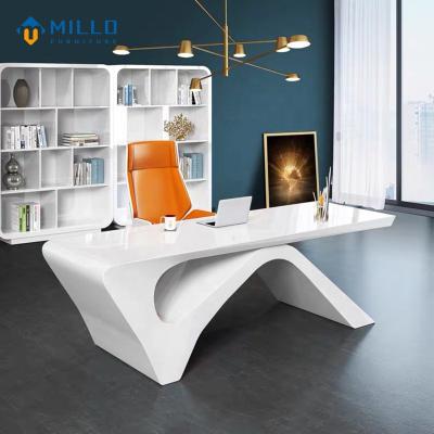 China Modern Executive Office Factory Custom Design Home Office Table Furniture Modern White Executive Manager Office Desk for sale