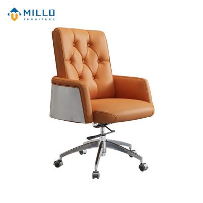 China Modern Design Adjustable Executive Chair Factory Direct Selling Comfortable Leather Swivel Office Chair PU Leather Office Chair for sale