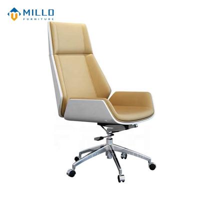 China High Quality Adjustable Height (Height) Meeting Chairs Modern Leather Extended High Back Erogomic Swivel Office Chair for sale