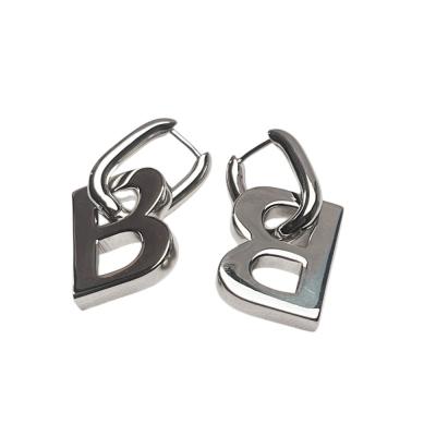 China Huggie's Cute Sexy Big Letter B Earrings Designs Jewelry Designs for Petite Woman Pictures Rose Gold Gift White Party D.C.A. Fashionable for sale