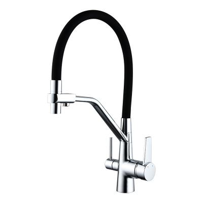 China Thermostatic Faucets Modern Chrome Hot And Cold Flexible Kitchen Sink Faucet Tap Kitchen Drinking Water Health Hose Mixer Brass for sale