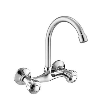 China Thermostatic Faucets Chrome Hot And Cold Faucet On The Wall Rotate Water Sink Wall Mounted Mixer Tap Kitchen Faucet for sale