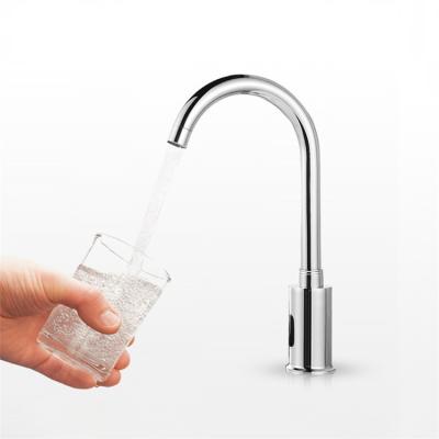 China Sense Faucets Bathroom Basin Faucet Kitchen Sink Faucet Induction Mixer Tap Battery Operated Infrared Automatic Sensor for sale