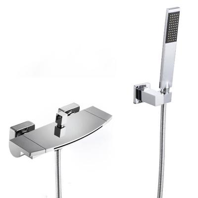 China Chrome Free Porcelain Sliding Bar / Black / White / Golden Single Lever Exposed Wall Mounted Shower Rain System Shower Set For Bathroom for sale