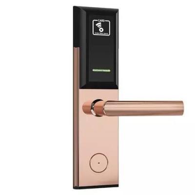 China High quality hotel hotel lock stainless steel rose gold with free software smart keyless hotel card lock for sale